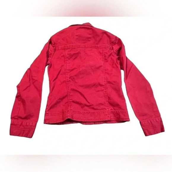 Guess Red jean Jacket Size M 10-12 - Picture 3 of 8